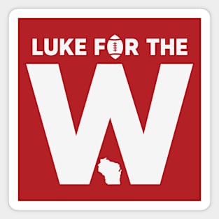 Luke for the W // Vintage Wisconsin Football Magnet